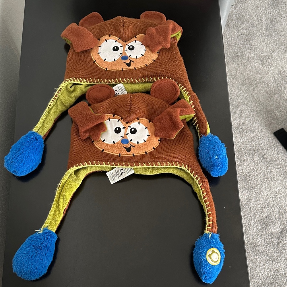 Brown and Blue Owl-Themed Kids Hat
